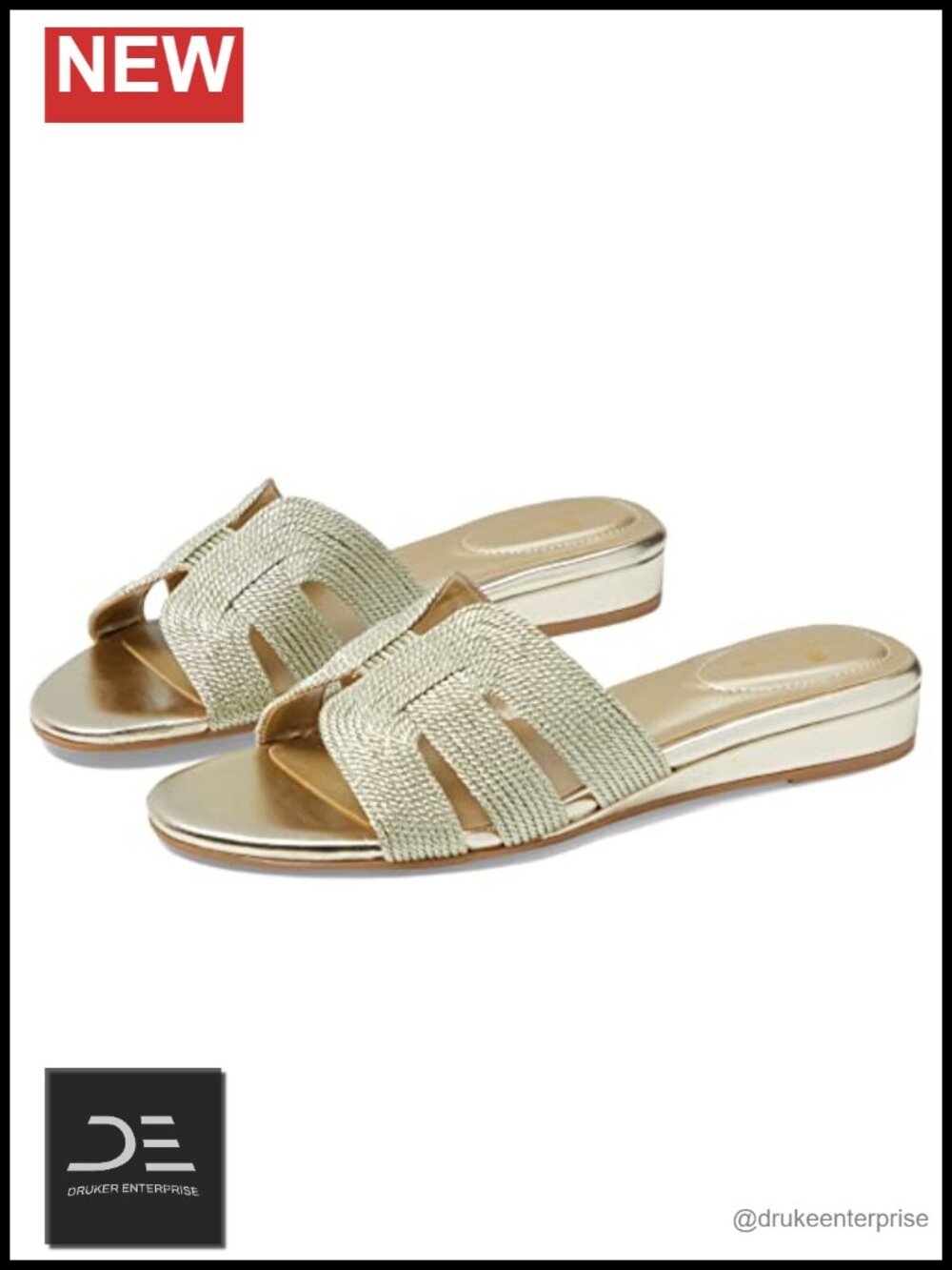 Bandolino Kaylor Woven Wedge Slide Sandals Women's Platform Comfort Slip On